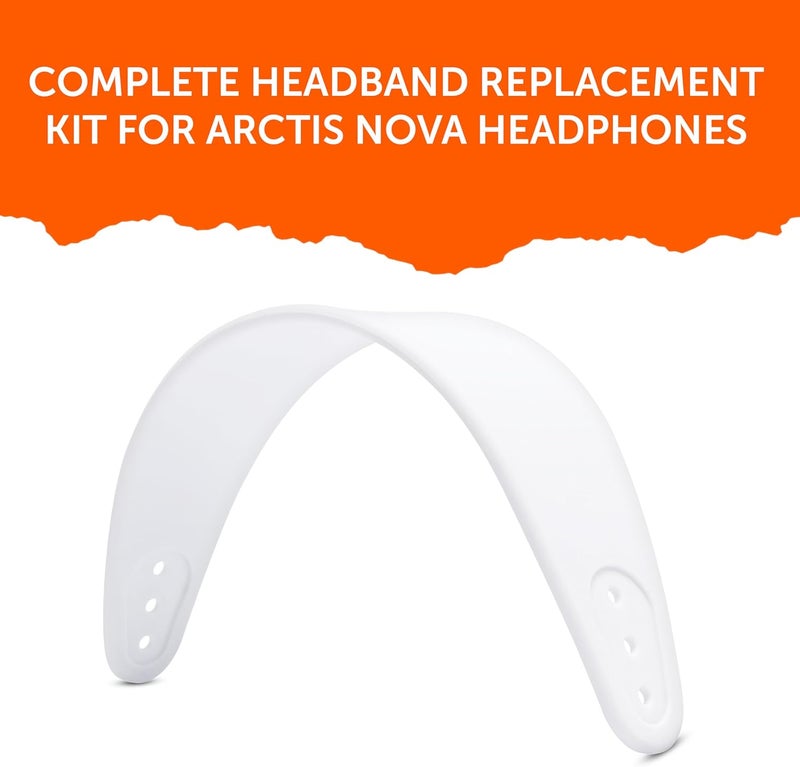 WC HeadbandZ Arctis Nova - Upgraded Silicone Headband for Arctis Nova Headsets by Wicked Cushions - Enhanced Flexibility, Comfort, and Style with Matching Earpad Designs | White - Image 5